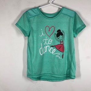 Energy Zone green I Love to Dance tee size 5T